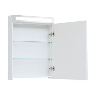 Зеркальный шкаф Dreja.Rus MAX 60с LED-освещением, белый глянец